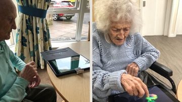 Staying connected through new technology at Falkirk care home